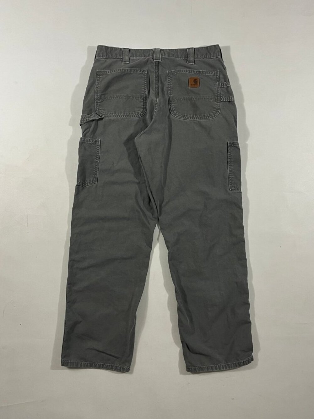 Carhartt Dungaree Fit Faded Gray Carpenter Work Pants 33x32